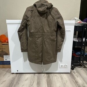 Men's Olive Hooded Raincoat